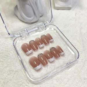 Press on nails French crystal gem